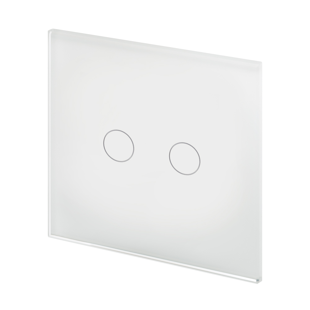 Crystal PG 2 Gang Touch Light Switch White RetroTouch Designer Light